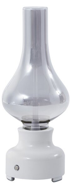 Lampă de masă NOLA, Mist, reglabil, Alb, Camera de zi, Sticlă, Design industrial