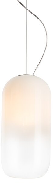 Lustră Pendul Artemide, Gople Mini, reglabil, Alb, Camera de zi, Sticlă, Design