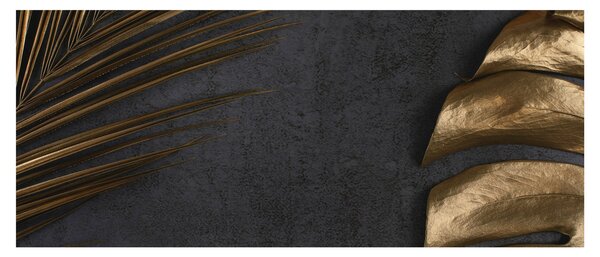 Tablou cu frunze aurii (120x50 cm)