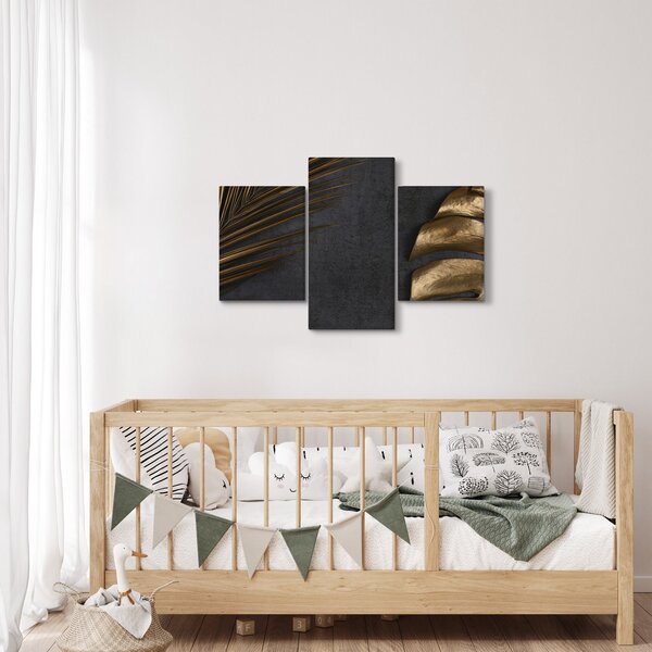 Tablou cu frunze aurii (90x60 cm)