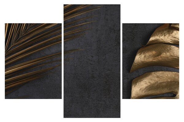 Tablou cu frunze aurii (90x60 cm)