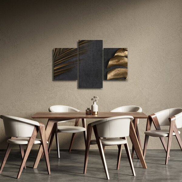 Tablou cu frunze aurii (90x60 cm)
