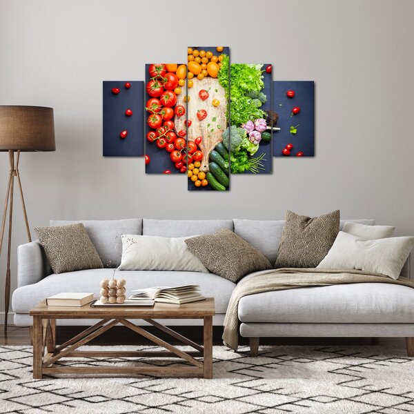 Tablou - Masa plină cu legume (150x105 cm)