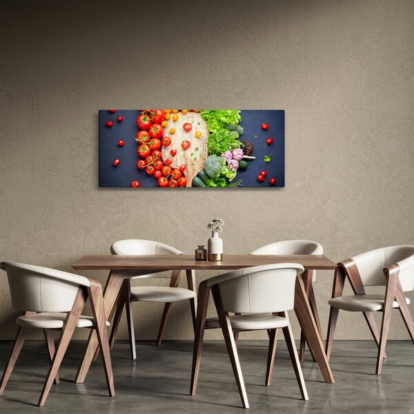 Tablou - Masa plină cu legume (120x50 cm)