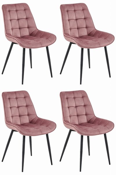 Set 4 Scaune Bucatarie/Dining Joy Roz Catifea