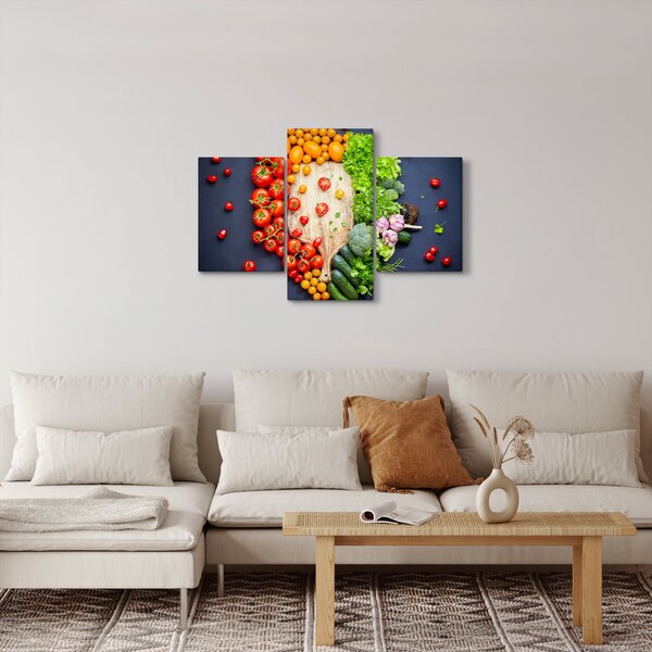 Tablou - Masa plină cu legume (90x60 cm)