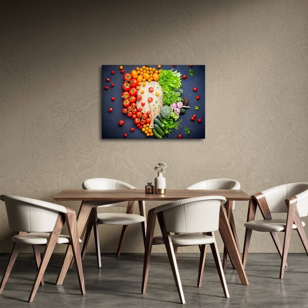 Tablou - Masa plină cu legume (70x50 cm)