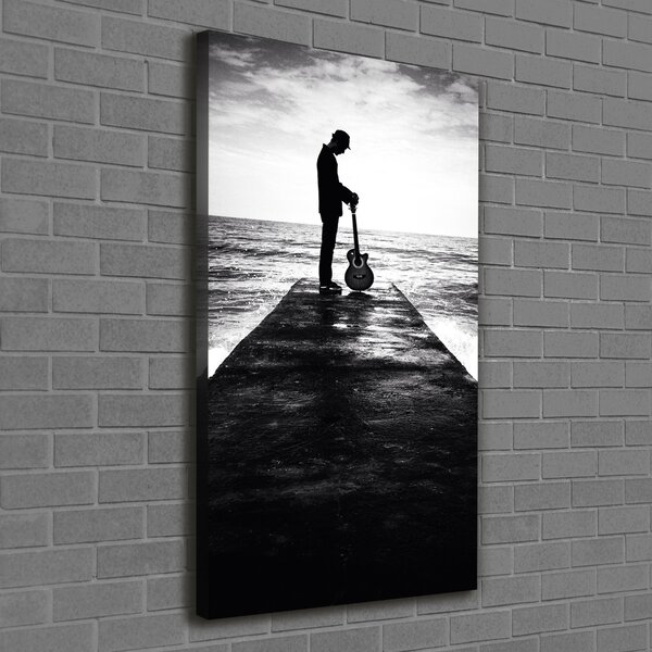 Imprimare tablou canvas Chitarist pe dig