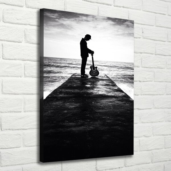 Imprimare tablou canvas Chitarist pe dig