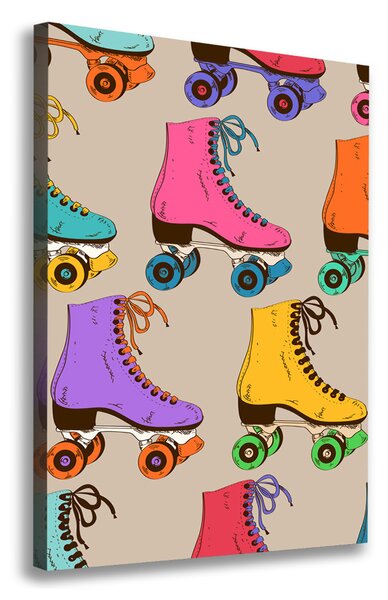 Tablou canvas patine cu rotile colorate