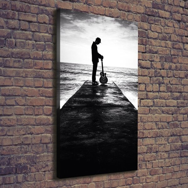 Imprimare tablou canvas Chitarist pe dig