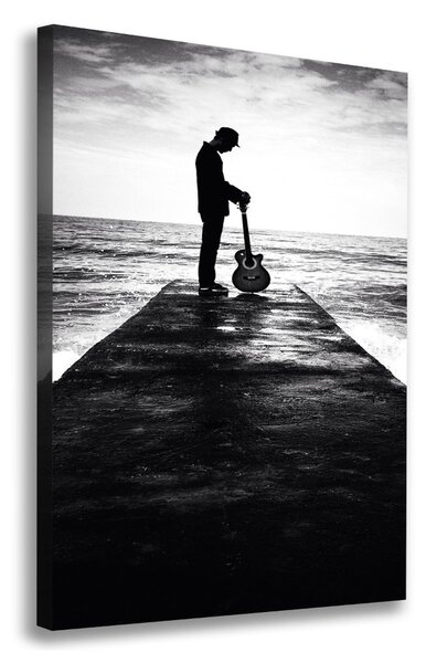 Imprimare tablou canvas Chitarist pe dig