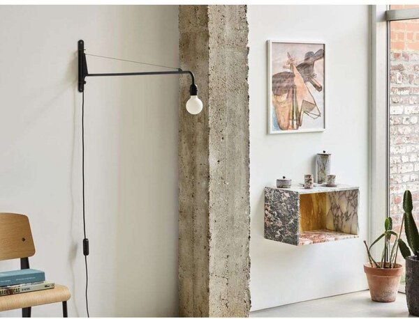 Lampă de perete Vitra, reglabil, Albastru, Camera de zi, Metal