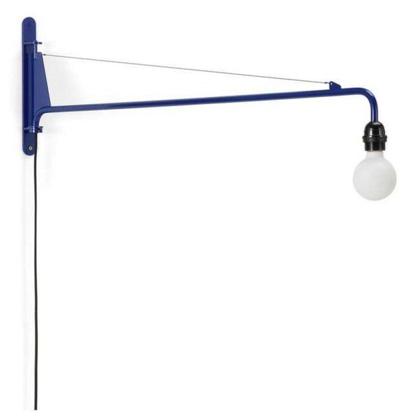 Lampă de perete Vitra, reglabil, Albastru, Camera de zi, Metal