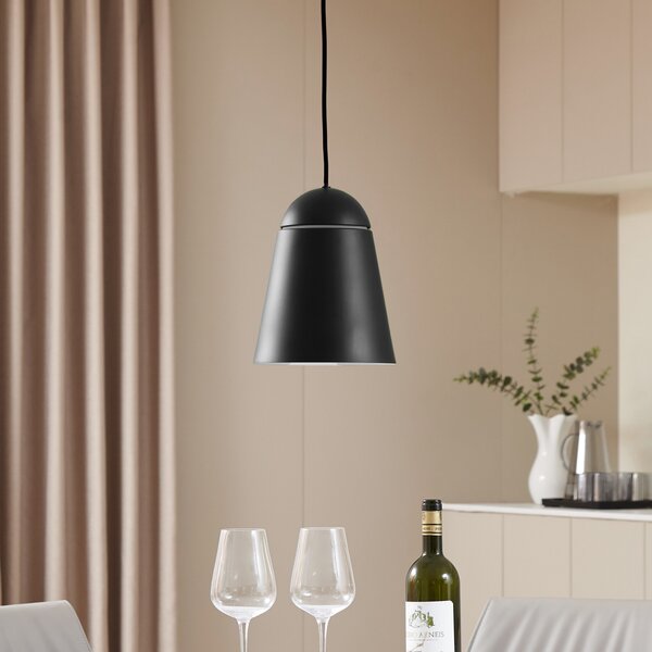 Lustră Pendul NOLA, Montes, reglabil, Negru, Camera de zi, Aluminiu, Scandinavă
