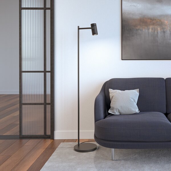 Lampadar Herstal, Negru, Camera de zi, Metal