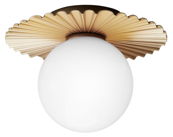 Lampă de perete Nuura Aps, Liila Muuse, reglabil, Auriu / Alamă, Camera de zi, Metal, Scandinavă