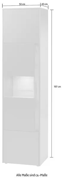 Vitrină ~Vegas~ in stil clasic, culoare stejar, 50 cm lungime