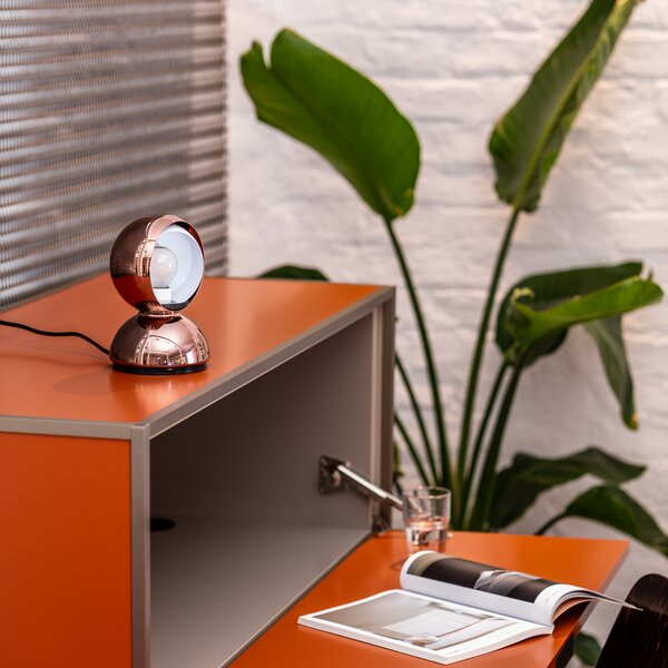 Lampă de masă Artemide, Eclisse, Cupru, Camera de zi, Metal, Design