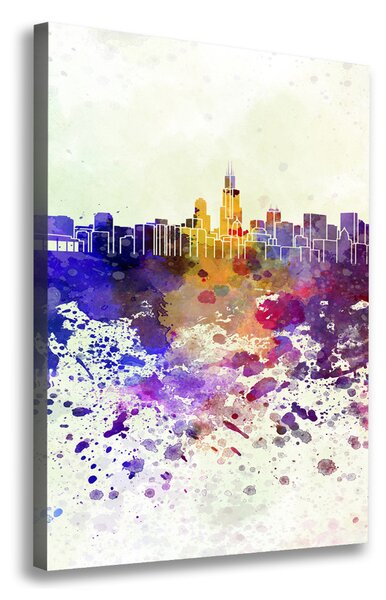 Print pe pânză colorat Chicago