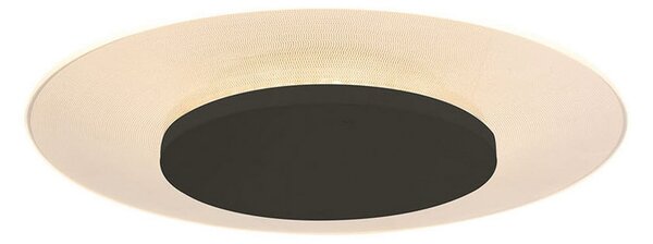 Steinhauer Plafonieră cu LED Lido, negru, Ø 28cm, reglabil, Negru, Camera de zi / sufragerie, Metal, Modern