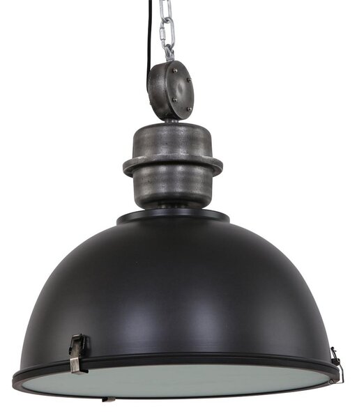 Steinhauer Lampă suspendată industrială Bikkel L02 negru, reglabil, Negru, Camera de zi / sufragerie, Metal, Design industrial