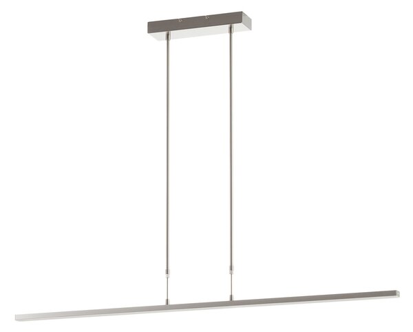 Steinhauer Lampă suspendată LED Zelena, oțel, lungime 122 cm, metal, CCT, reglabil, Metalic, Camera de zi / sufragerie, Metal, Modern