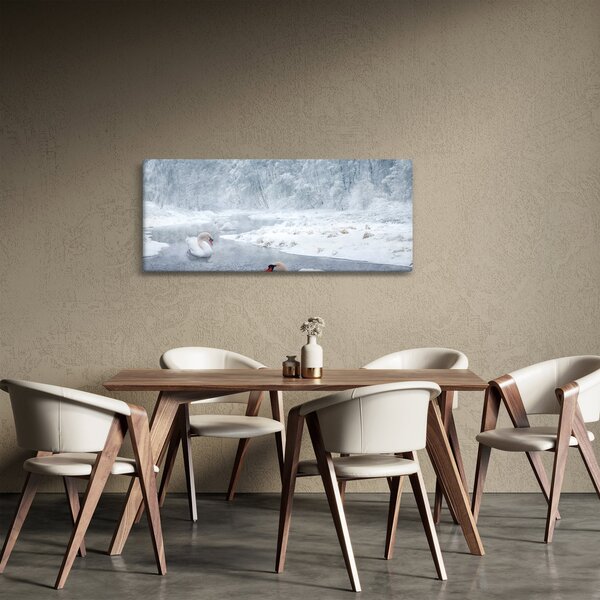 Tablou cu lebăde (120x50 cm)