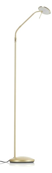 Steinhauer Lampă de podea LED Zenit culoare alamă, cu dimmer, reglabil, Auriu / Alamă, Camera de zi / sufragerie, Metal, Modern