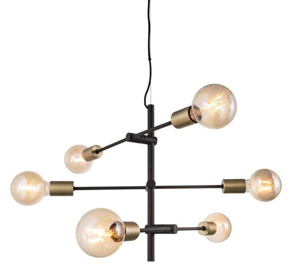 Lustră Pendul Nordlux, Josefine, reglabil, Negru, Camera de zi, Metal, Modern