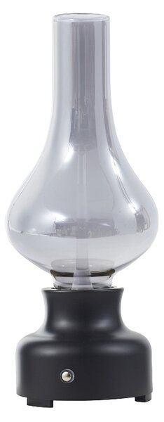 Lampă de masă NOLA, Mist, reglabil, Negru, Camera de zi, Sticlă, Design industrial