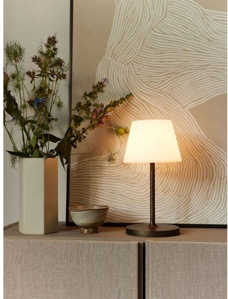 Lampă de masă Halo Design, reglabil, Auriu / Alamă, Camera de zi, Aluminiu