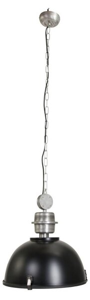 Steinhauer Lampă suspendată Bikkel, Ø 42 cm, negru, metal, sticlă, E27, reglabil, Negru, Bucătărie, Metal, Design industrial