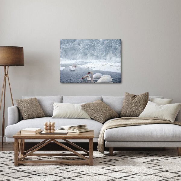 Tablou cu lebăde (70x50 cm)