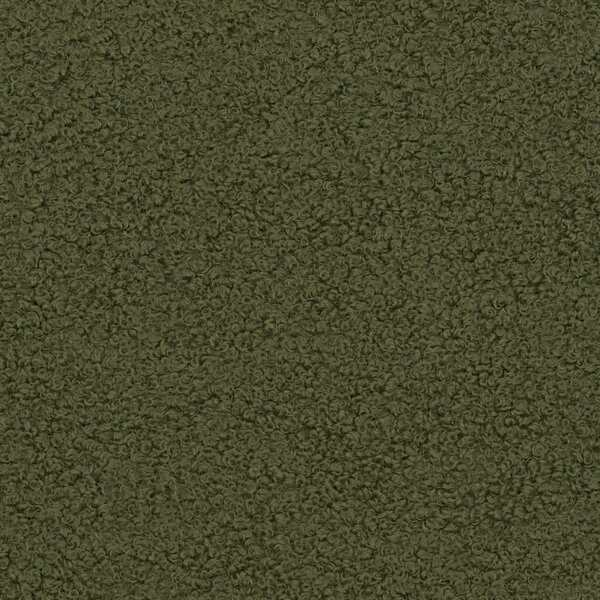 Canapea extensibilă Celeste din boucle, verde olive, cu ladă de depozitare