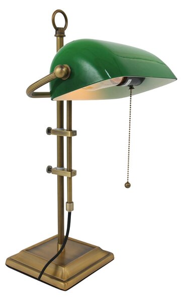 Steinhauer Ancilla lampă de birou reglabilă bronz/verde, Bronz / Alamă Veche, Studiu / Birou, Metal