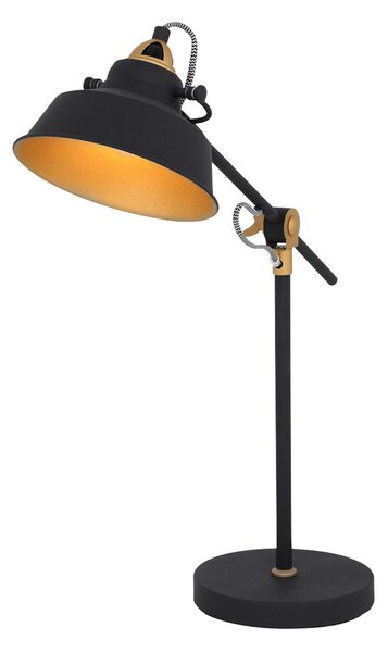 Steinhauer Lampă de masă Nové, reglabilă, negru, Negru, Camera de zi / sufragerie, Metal, Design industrial