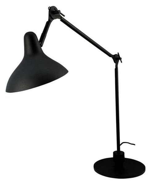Lampă de masă Dyberg Larsen, Lotus, Negru, Camera de zi, Metal, Scandinavă