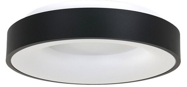 Steinhauer Plafonieră cu LED Ringlede 2.700 K Ø 30 cm negru, reglabil, Negru, Camera de zi / sufragerie, Metal, Modern