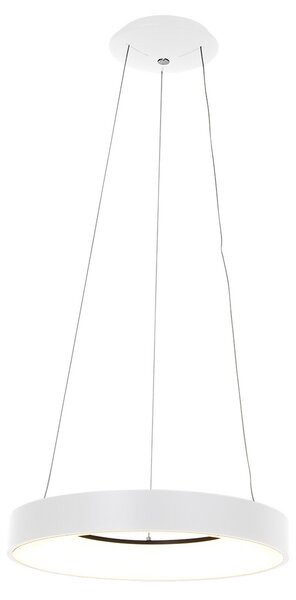 Steinhauer Ringlede lampă suspendată LED, Ø 48 cm, alb, reglabil, Alb, Camera de zi / sufragerie, Metal, Modern