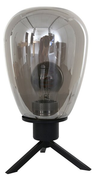 Steinhauer Lampă de masă Reflexion, Ø 15 cm, înălțime 28 negru, Negru, Camera de zi / sufragerie, Metal