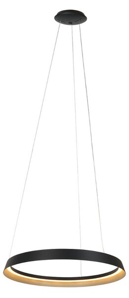 Steinhauer Ringlux Lampă suspendată LED, 1 bec, negru, metal, reglabil, Negru, Camera de zi / sufragerie, Metal, Modern