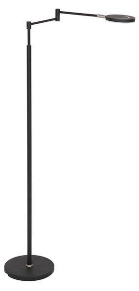 Steinhauer Lampadar LED Soleil, negru, metal, dimabil, Negru, Camera de zi / sufragerie, Metal, Proiector suspendat