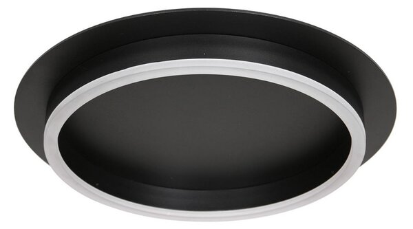 Steinhauer Ringlux plafonieră LED, negru, Ø 32 cm, metal, reglabil, Negru, Camera de zi / sufragerie, Metal, Modern