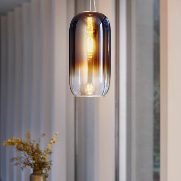 Lustră Pendul Artemide, Gople Mini, reglabil, Albastru, Camera de zi, Sticlă, Design