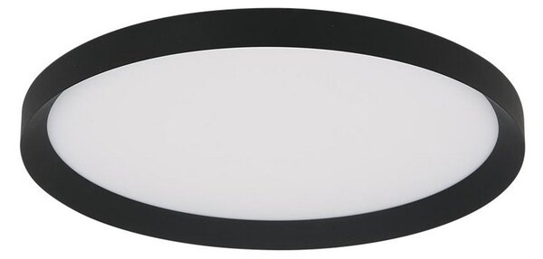Steinhauer Plafonieră Flady LED, negru, Ø 40 cm, direct/indirect, reglabil, Negru, Camera de zi / sufragerie, Metal