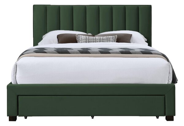 Pat matrimonial 160 cm Glen 160 (verde închis) (cu somieră și sp. depozitare). 1007997