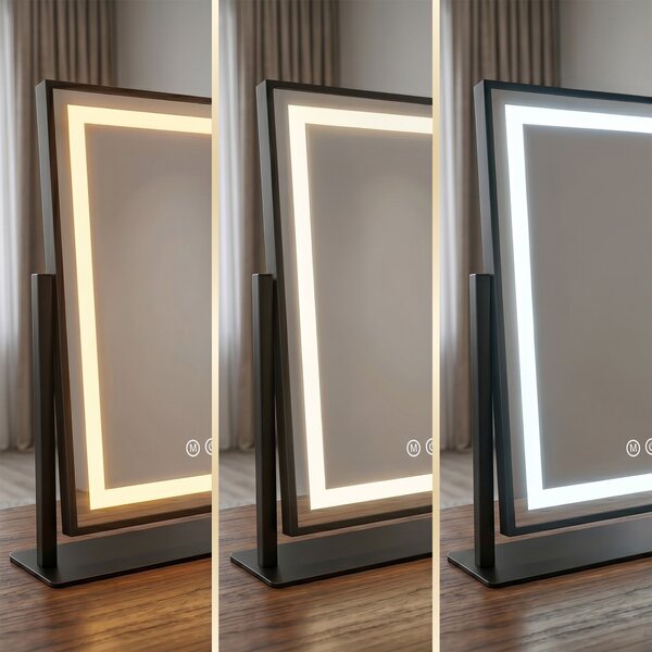 Oglindă LED LUMI Black 30x40cm