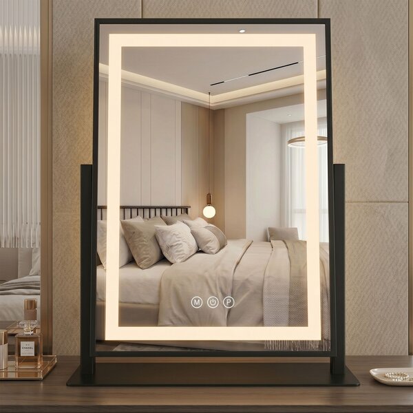 Oglindă LED LUMI Black 30x40cm