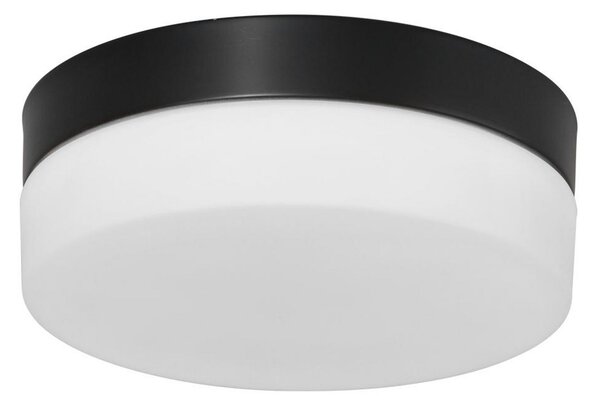 Steinhauer Plafonieră LED Ikaro negru, Ø 24 cm, metal, plastic, reglabil, Negru, Hol, Sticlă